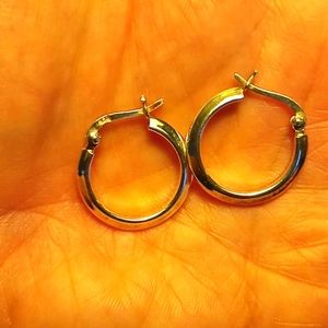 Silver hoop earrings